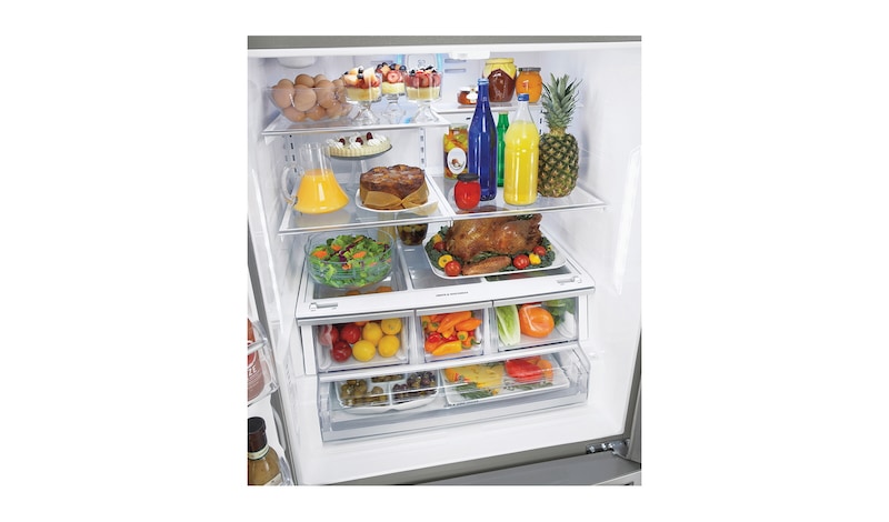 LG 36" Counter Depth French Door Refrigerator with Slim SpacePlus™ Ice System, 24 cu.ft., LFXC24726S